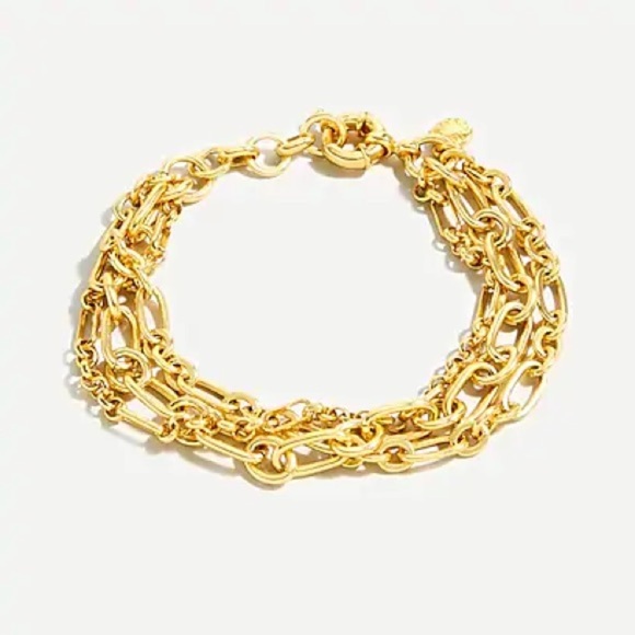 NWT JCrew Mixed-Chain Bracelet in Gold - Picture 1 of 1
